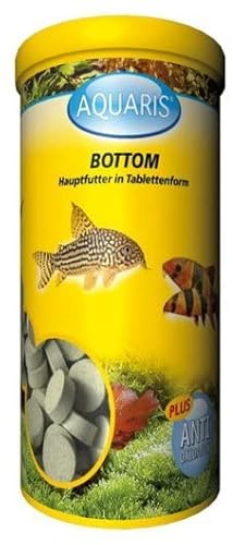 AQUARIS Bottom Tabletten - 220 Stück / 145 g / 250 ml. Zierfischfutter für Welse und Schmerlen. Sinkende Futtertabletten für gesundes Wachstum und klares Wasser.