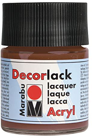 Marabu Decorlack 50ml Bastelfarbe Ganzjährig Ideal für Kreative Projekte Hochwertige Lackfarbe Mittelbraun