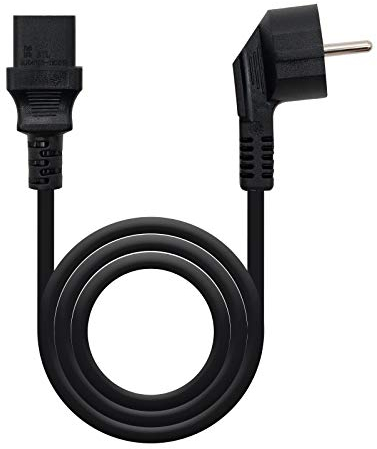 CABLE ALIMENTACIÓN NANOCABLE C13 HEMBRA Y CEE7 MACHO 3MT NEGRO 10.22.0103