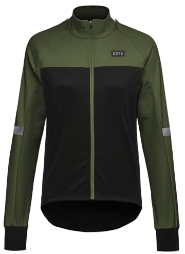 GORE WEAR Damen Phantom Jacket, Black/Utility Green, 38 EU
