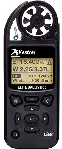 Kestrel Ballistics Elite Weather Meter with Applied Ballistics and Bluetooth Link, Black