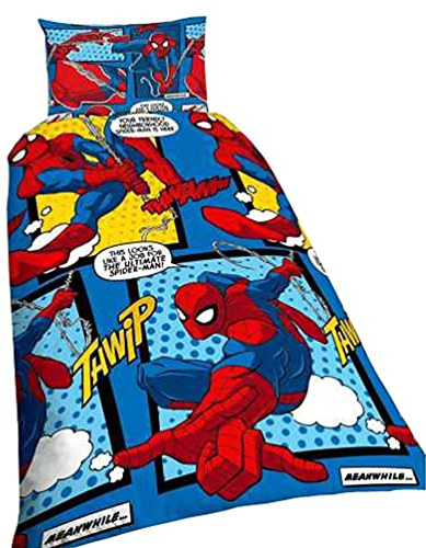 New Spiderman WEBHEAD Single Reversible Designs Duvet Cover & Pillowcase Set