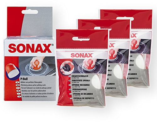 SONAX P-Ball Polierball 417341 + 3X Ersatzschwamm