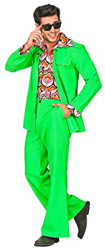 W WIDMANN MILANO Party Fashion - Completo stile disco anni '70, giacca con camicia, pantaloni, completo, costumi in maschera