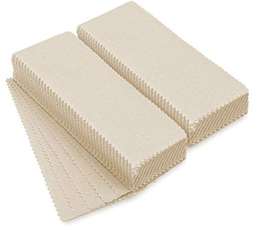 Whaline 200Pcs Fabric Wax Strip Natural Muslin Epilating Wax Strips Facial Hair Removal 7.9 x 2.8 Inch Large Cotton Cloth Precut Waxing Strips for Women Men Body Face Arms Legs Hair Removal