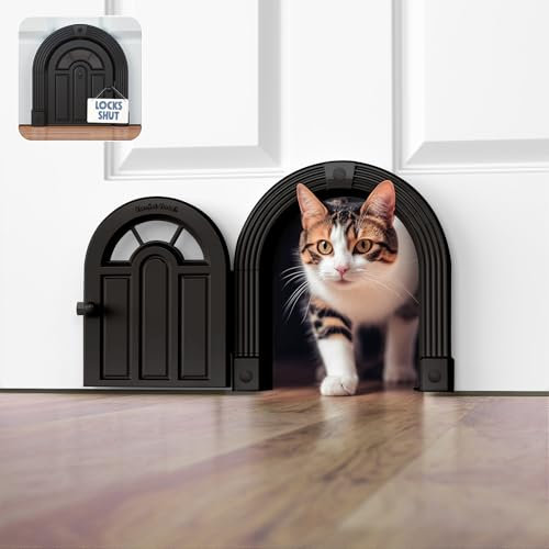 „Meow Manor“-Katzentür für den Innenbereich, ohne Klappe, für Katzen bis zu 9 kg, einfache und sichere Montage in Minuten, kein Training erforderlich