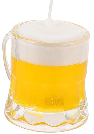 UPKOCH boccale di birra mini boccali di birra candele da uomo candele tealight piccole candles bicchiere di da festa simpatico bicchiere di cera