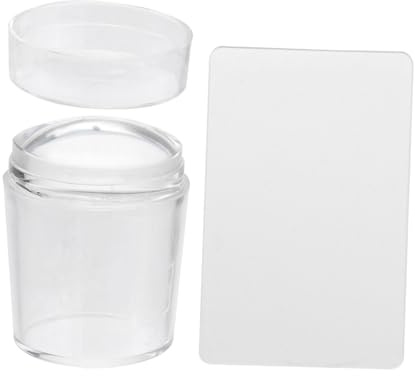 HAMPPLIES Stamper Nail Art Trasparente in Silicone Alimentare per Decorazioni Unghie Te Timbro Jelly per Stamping e Facile