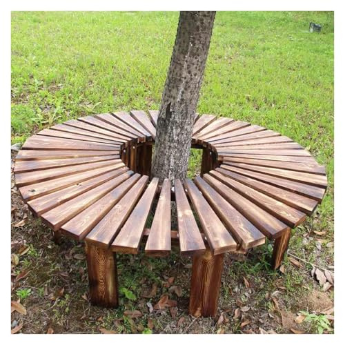 Genérico Banco De Árbol Envolvente, Asiento Semicircular Que Optimiza El Uso del Espacio, Ideal For Patio, Terraza, Jardín Y Césped.