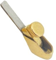 Foyarinal 1 Pcs Violin Thumb Plane,Brass Mini Planes for DIY Violin Viola Wooden Instrument Gold,Flat Bottom Steel Blade