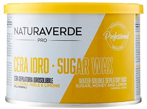 Naturaverde Cera depilatoria soluble en agua con azúcar, miel y limón para piel normal, 1 unidades (1x 400 ml)