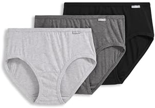 Jockey Women's Underwear Elance Hipster - 3 Pack, Grey Heather/Charcoal Heather/Black, 7