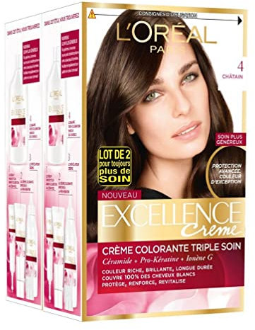 L'Oréal Paris Excellence Tinte Castaño, tratamiento Triple