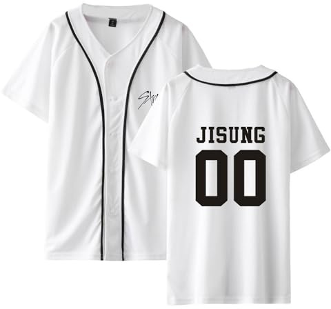 Stray Kids Tshirt Kpop StrayKids Yellow Wood Manches Courtes Changbin Hyunjin Felix Seungmin Jeongin Jisung Minho Woojin BangChan Nouveau Décontracté Col Rond T-Shirt d'uniforme de Baseball