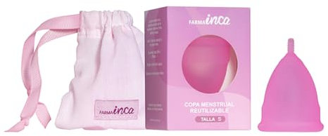 FARMA INCA Menstruationstasse aus medizinischem Silikon, hypoallergen, 100% sicher, einfache Verwendung, bis zu 12 Stunden Schutz, inklusive Tragetasche (M)
