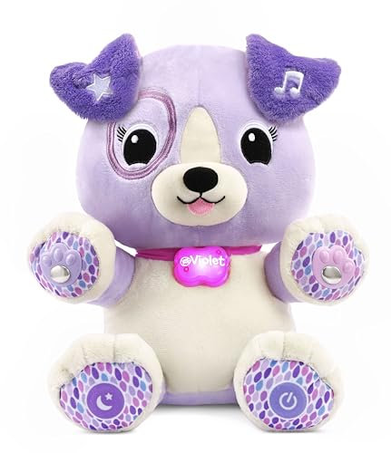 LeapFrog Pal Scout Smarty Paws - Jouet câlin apaisant et sensoriel avec lumières et Musique - Convient aux Enfants de 6 à 36 Mois - Violet