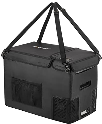 BougeRV CRPRO 30 Schutzhülle, 12 Volt tragbare Auto-Kühlschrank 600D Tragetasche nur für CRPRO 29L Kühlbox(Kühlbox Nicht enthalten), 60x31x43 cm