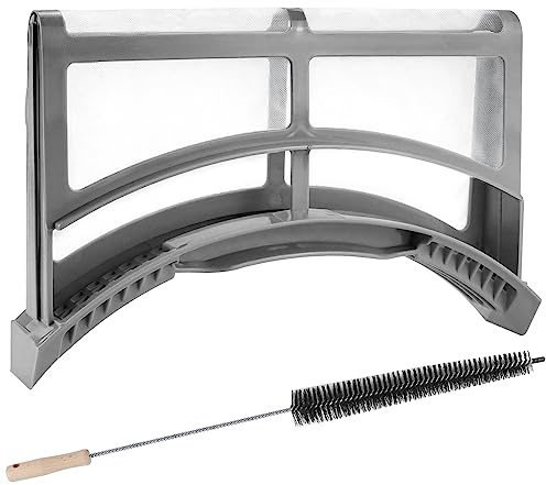 Upgraded AMI PARTS DC61-02595A Dryer Lint Filter Case Screen with Dryer Lint Brush - Stainless Steel Screen and ABS Frame - Fit for sam-sung Dryer, Replaces 2069505, PS4206799, AP4578777, EAP4206799