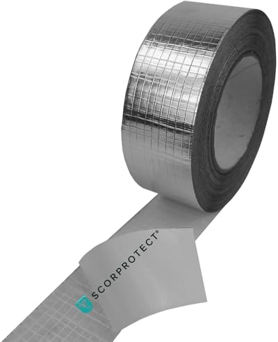 Scorprotect® Alu Klebeband mit Glasgelege für Rohrisolierung Lamellenmatten alukaschiert