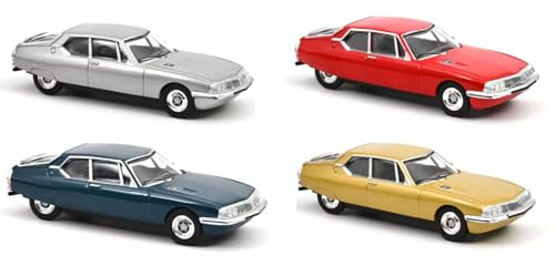 OPO 10 - Lotto di 4 Auto in Miniatura compatibili con Citroën SM del 1970 Scala 1:64 3 Pollici 7,5 cm Norev - 019922