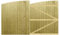 Premier Garden Supplies Made to Measure Tongue & Groove Semi-Braced Arch Top Driveway Gates for Measurements Height 5ft - 6ft (150-180cm) x Width: 274cm - 305cm