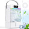 Mini Air Conditioner,Portable Air Cooler with 1500ML,4 Wind Speeds Small Evaporative Air Cooler,2 Spray Modes&Timer, Small Air Conditioner 7 Color LED,Mini Air Coolers for Home,Room,and Office Use