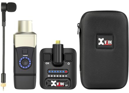 Xvive XV-U7 Saxophone and Trumpet Wireless Microphone System with 2.4GHz Transmitter and Receiver