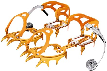 Grampones De Hielo para Calzado Y Botas | 14 Garras Aleacion De Aluminio Antideslizante | Grampón De Tracción para Nieve | para Botas De Mujer Invierno Senderismo Escalada Caminata Exterior