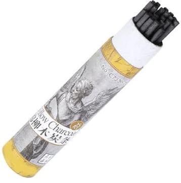Dioche Suministros de Materiales de Dibujo Barra de Carbón para Dibujo con Lápiz de Carbón de 25 Piezas para Artistas - Herramientas de Artístico Versátiles para Bocetos, Pintura Al óleo y China -