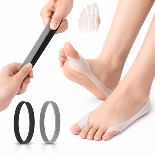 2 Piezas Separador de Juanetes del Pie, Ajustable Separador De Dedos Pies, Confort y Transpirabilidad, Reutilización, Corrige Los Dedos y Evita la Fricción, Per Hallux Valgus
