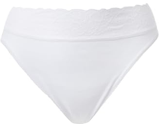 CALIDA Iconics Pantalon jazz dames, en 100% coton, dentelle à l'encolure des jambes