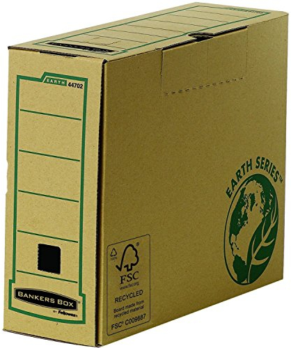 Bankers Box by Fellowes Earth Archiv-Ablagebox, A4, Einsteckdeckel zum Verschließen, aus Recycling- und FSC-zertifiziertem Papier, 20 Stück