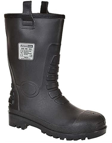 Portwest FW75BKR38 Series FW75 Neptune Rigger Boot, S5 CI, Regular, Size: 38, Black