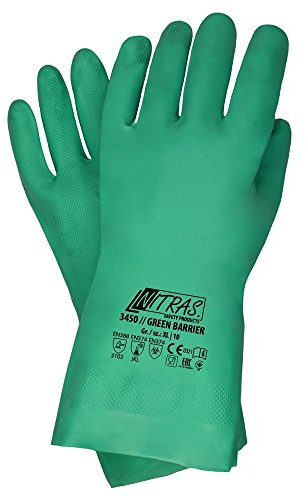 Chemieschutz Handschuhe Nitril grün EN 374-3 Größe 10 - 12 Paar