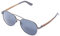 Bonizetti Herren Sonnenbrille BOSTON Breite 136mm Holz Grau, Glasfarbe schwarz 136mm Pilotenbrille, Naturmaterialien
