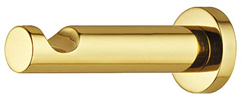 Gedotec Design Garderobenhaken mit Mulde Kleiderhaken Garderobe - Napoleon | Messing poliert | Handtuchhaken mit Tiefe: 55 mm | Wand-Haken unsichtbar verschraubt | 1 Stück - Mantelhaken mit Schrauben