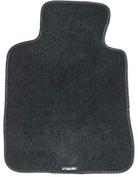 SIMONI RACING TSA Modèle de Tapis de Voiture Avant côté conducteur, Tapis Simple en Moquette Noire, Bord Noir
