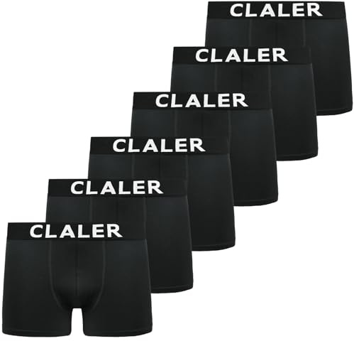 CLALER Men's Cotton Boxer Shorts 6 Pack Soft Breathable | Fitted cotton boxer briefs with soft stretch fabric offer breathable comfort for daily wear, workouts and outdoor activities.