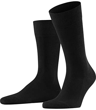 FALKE Herren Socken Family M So nachhaltige Baumwolle einfarbig 1 Paar, Schwarz Black 3000, 43-46