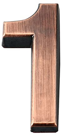 Zayookey Números de Casa de la Puerta 3d Números de Puerta Autoadhesiva House Numbers 7cm Número de Dirección de Buzón (Numero 1)