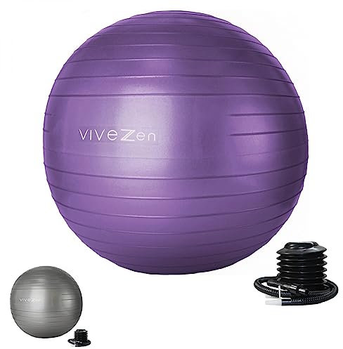 Vivezen - Ballon de yoga, fitness, gymnastique, grossesse en PVC antidérapant - Plusieurs tailles et coloris disponibles
