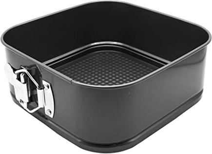 Abcsea 1 Stück Springformen, Backformen für Kuchen, Robuster 1 mm Kohlenstoffstahl, Puddingform, Springform Kuchenform, Backform mit Antihaftbeschichtung, 20 cm Quadratische Pfanne