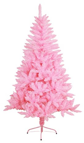 SOLAGUA NAVIDAD Sapin de Noël Artificiel Extra Rempli de Feuilles de Guirlandes, Arbres 150-300cm avec Support Métallique. (Rose, 150cm 380Tips)