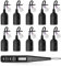 Riisoyu Portalampada E27, 10PCS E27 Lampade Basi con Filo e Terminale Portalampada in Plastica E27 Supporto Della Lampada per Cantiere/Ristrutturazione/Lavori(Nero)