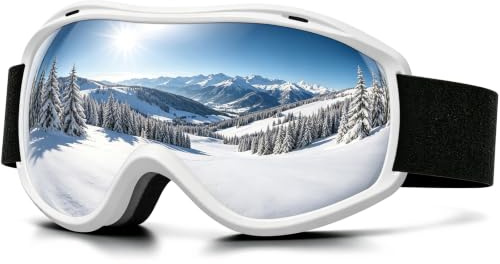 FMY Ski Snowboard OTG Goggles,Anti Fog UV400 Protection Skiing Snowmobile Goggles for Men Women Youth
