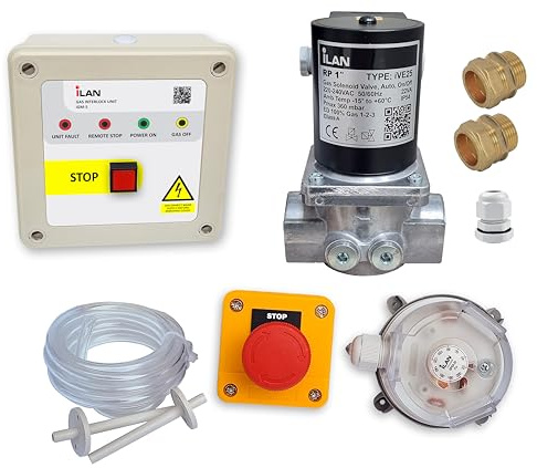 iLAN Gas Interlock System Kit, Complete Pack, Including Gas Solenoid Valve 1 (28mm)
