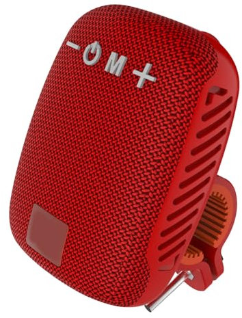ASHATA Portable Bluetooth Speaker for Bike, Waterproof Bluetooth Handlebar Speaker, Dual Pairing, FM Radio, Outdoor Wireless Speaker for Riding Bike Hiking Camping (Red)
