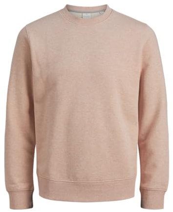 JACK & JONES Crew Neck Jprcclogan Sweat à col Rond, Adobe Rose, L Homme