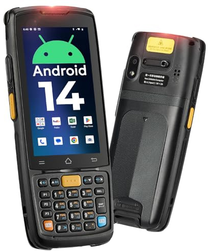 MUNBYN 2026 Scanner di Codici a Barre Android 14, PDA Portatile 4GB+64GB, Dotato di Motore di Scansione HS7 1D e 2D, Schermo Tattile da 4 Pollici, Scanner Mobile da 5000mAh per Inventario e Magazzino