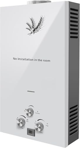 10L 20KW Gas Durchlauferhitzer LPG Warmwasserbereiter Durchlauferhitzer Warmwasserspeicher Heißwasserbereiter Boiler Tankless Instant Boiler für Zuhause, Wohnmobile, Kabinen, Scheunen (10L 20KW)